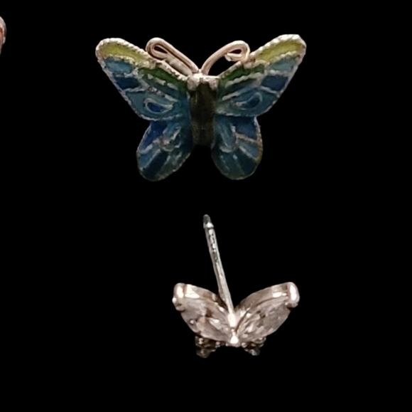 Butterflies - Single Earrings Set of 4 - Picture 3 of 3